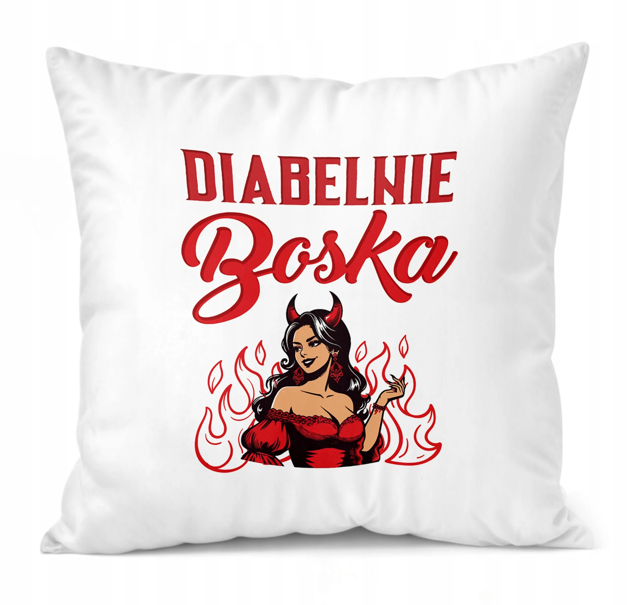 Poduszka 38x38cm Dzień Kobiet Prezent Dla Kobiety Diabelnie Boska