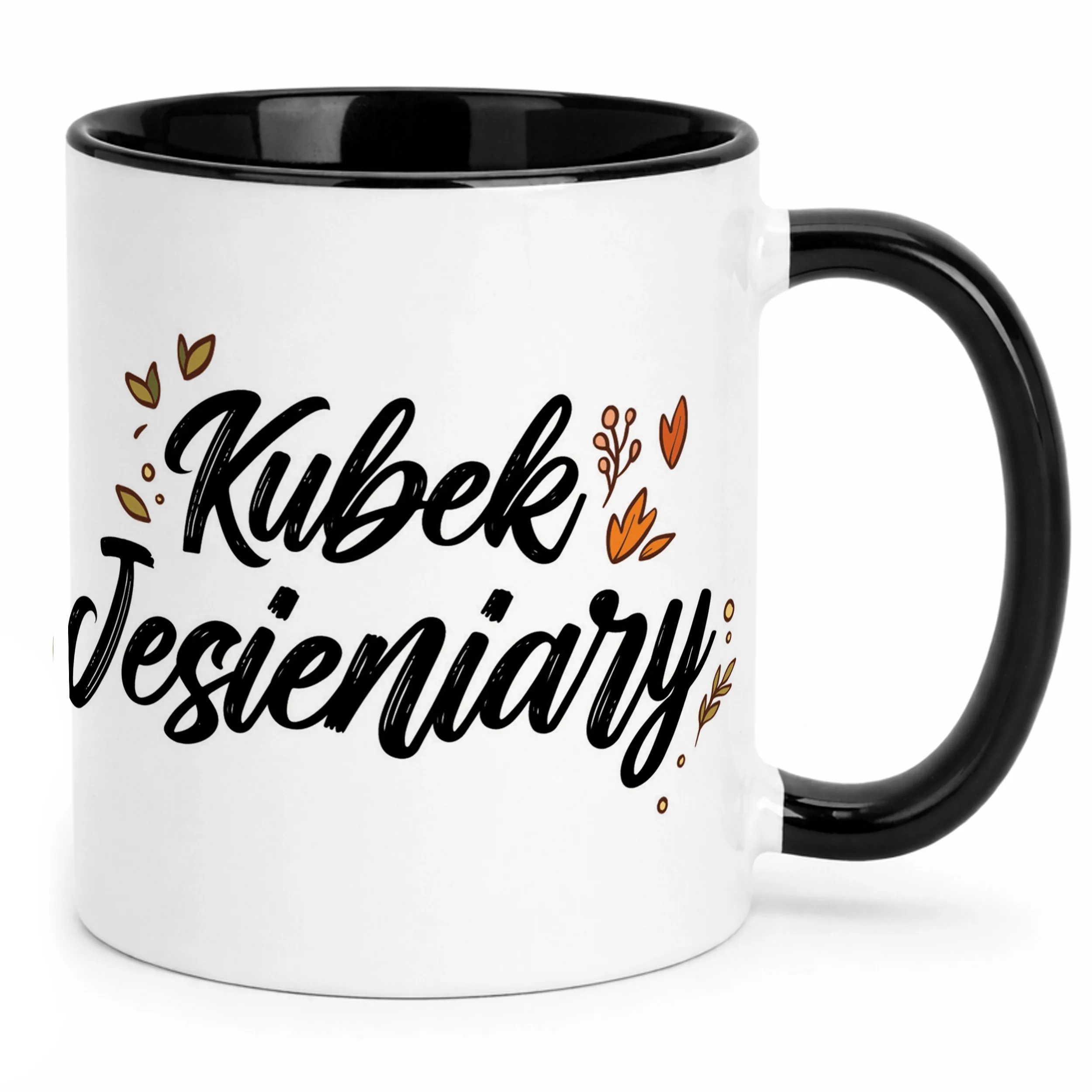 Kubek Czarny Personalizowany Jesienny Jesieniara Prezent Upominek