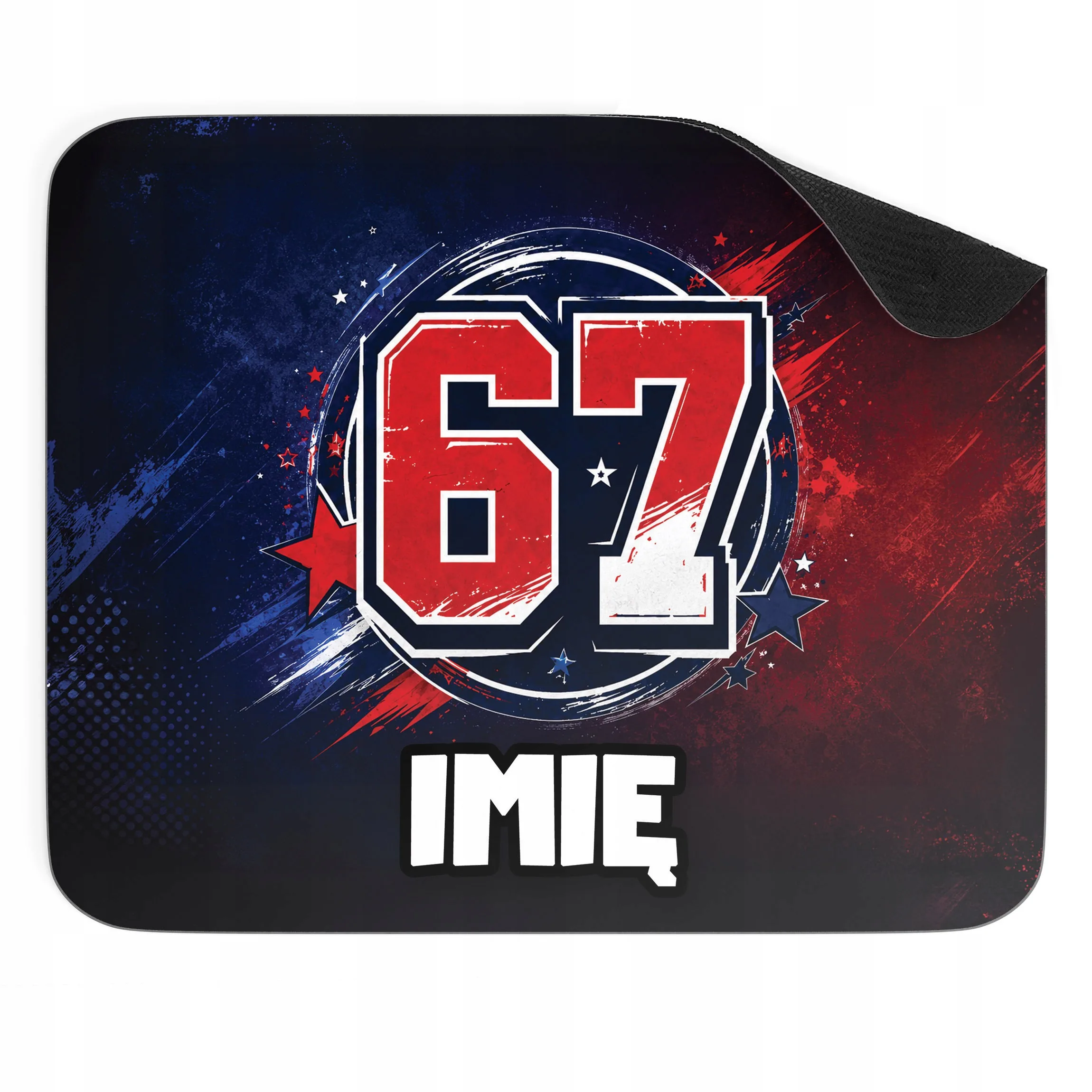 Podkładka pod mysz personalizowana z nadrukiem 67 Six Seven dla graczy