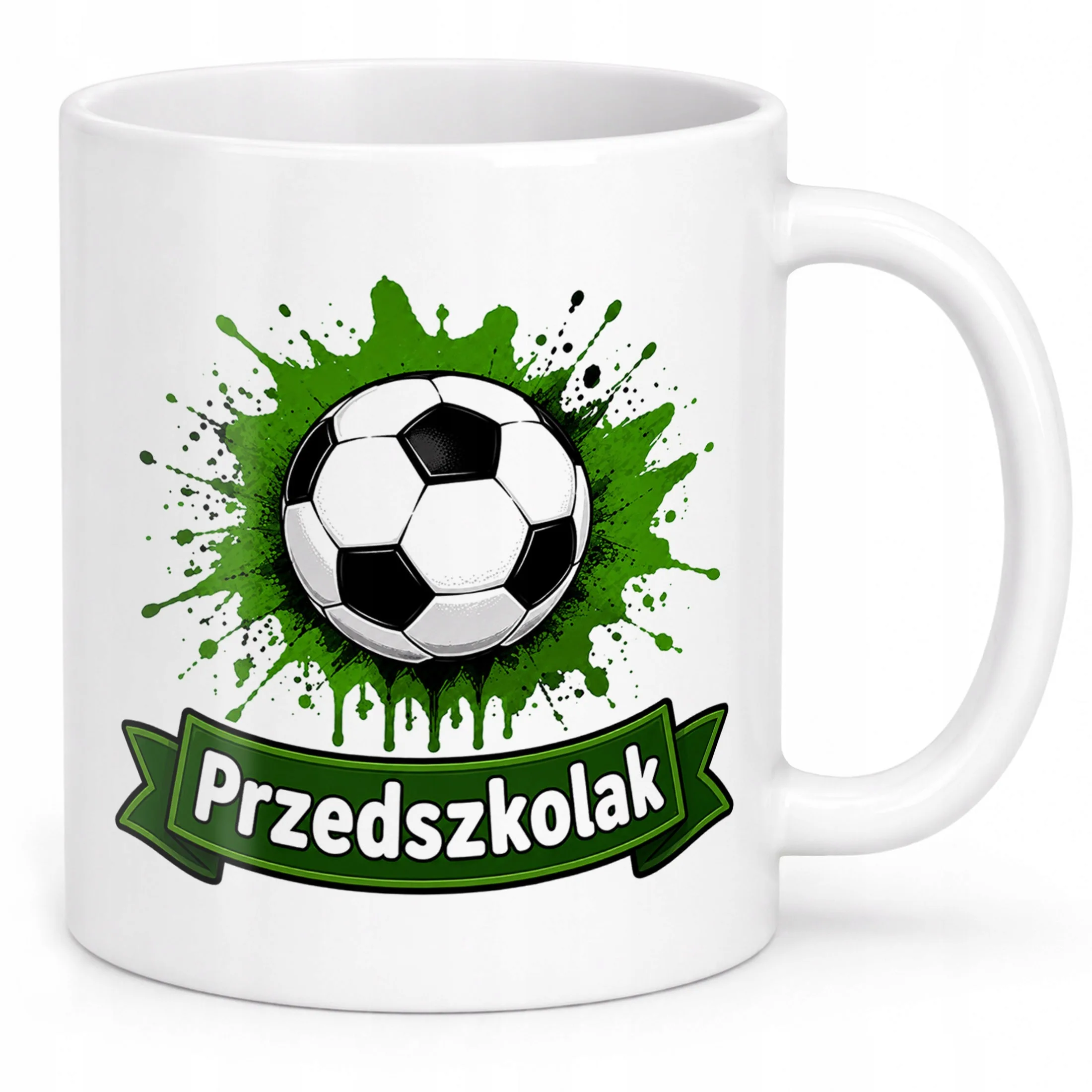 Biały Kubek z nadrukiem Przedszkolak Szkoła Dla Dzieci Prezent