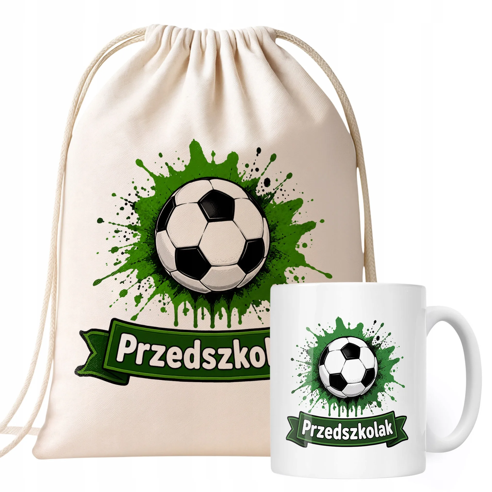 Zestaw Plecak Worek Kubek Z Nadrukiem Przedszkolak Szkoła Dla Dzieci