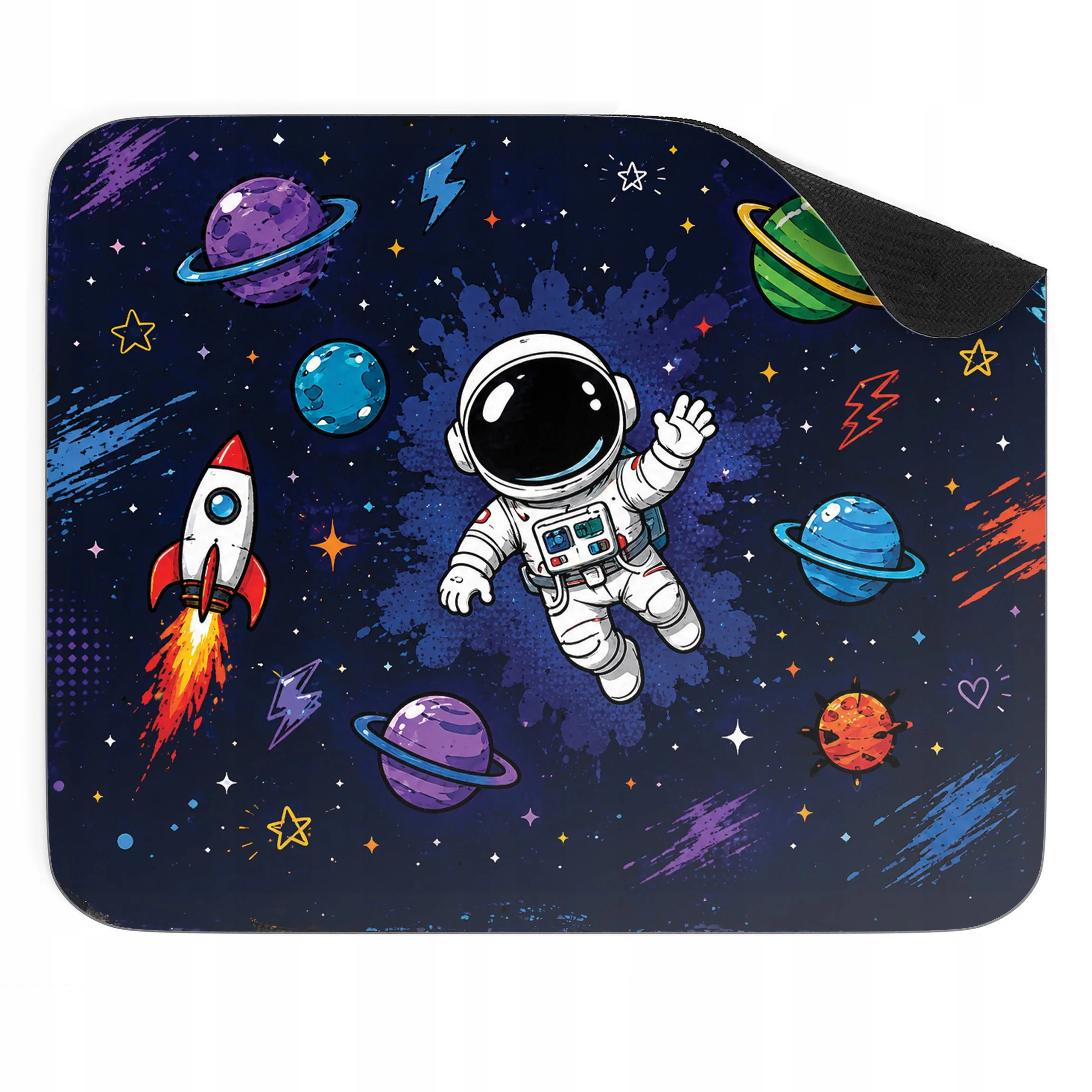 Podkładka pod mysz z nadrukiem Astronauta Kosmos dla graczy