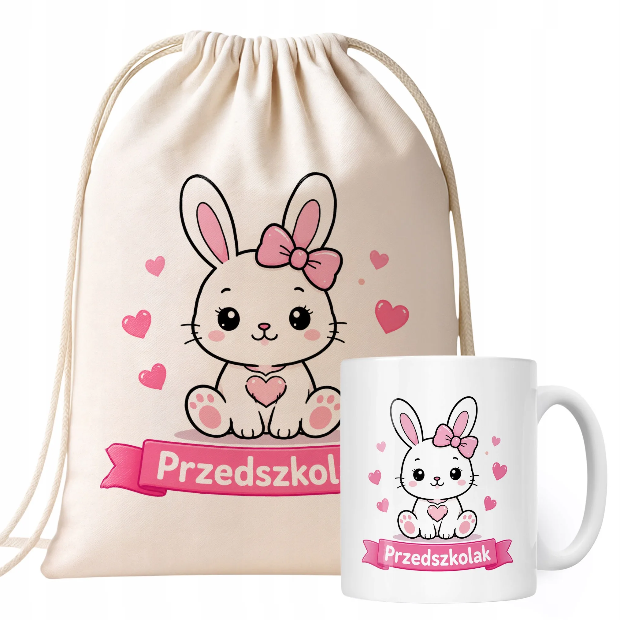 Zestaw Plecak Worek Kubek Z Nadrukiem Przedszkolak Szkoła Dla Dzieci