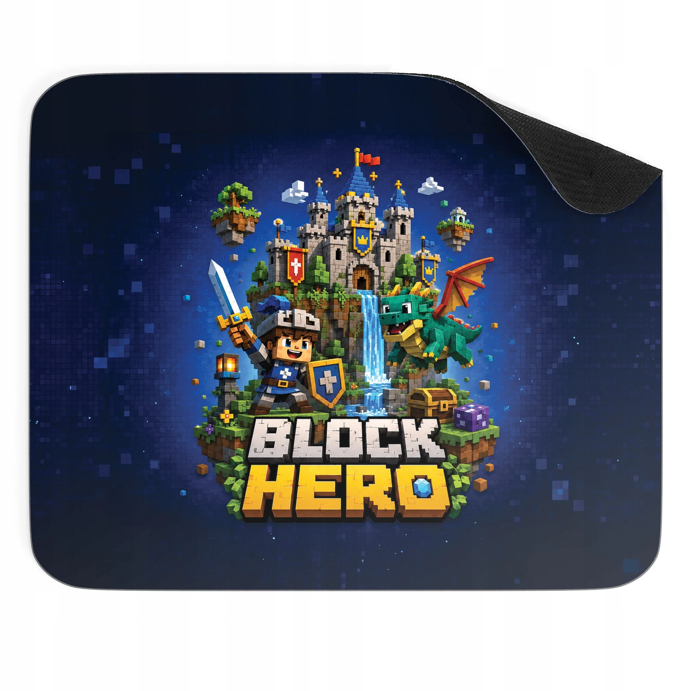 Podkładka pod mysz z nadrukiem Block Hero gra dla graczy