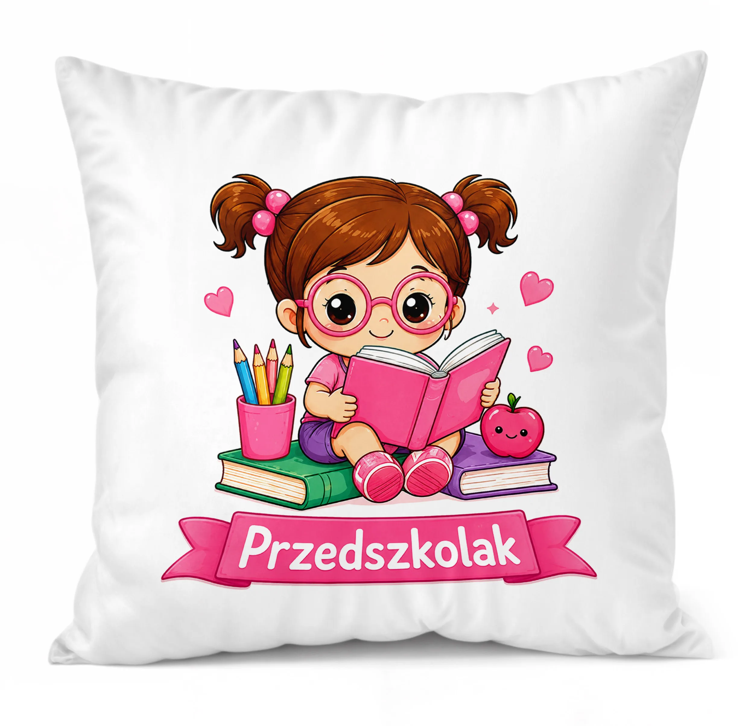 Poduszka Jasiek z nadrukiem 38x38cm Przedszkolak Dla Dzieci Prezent