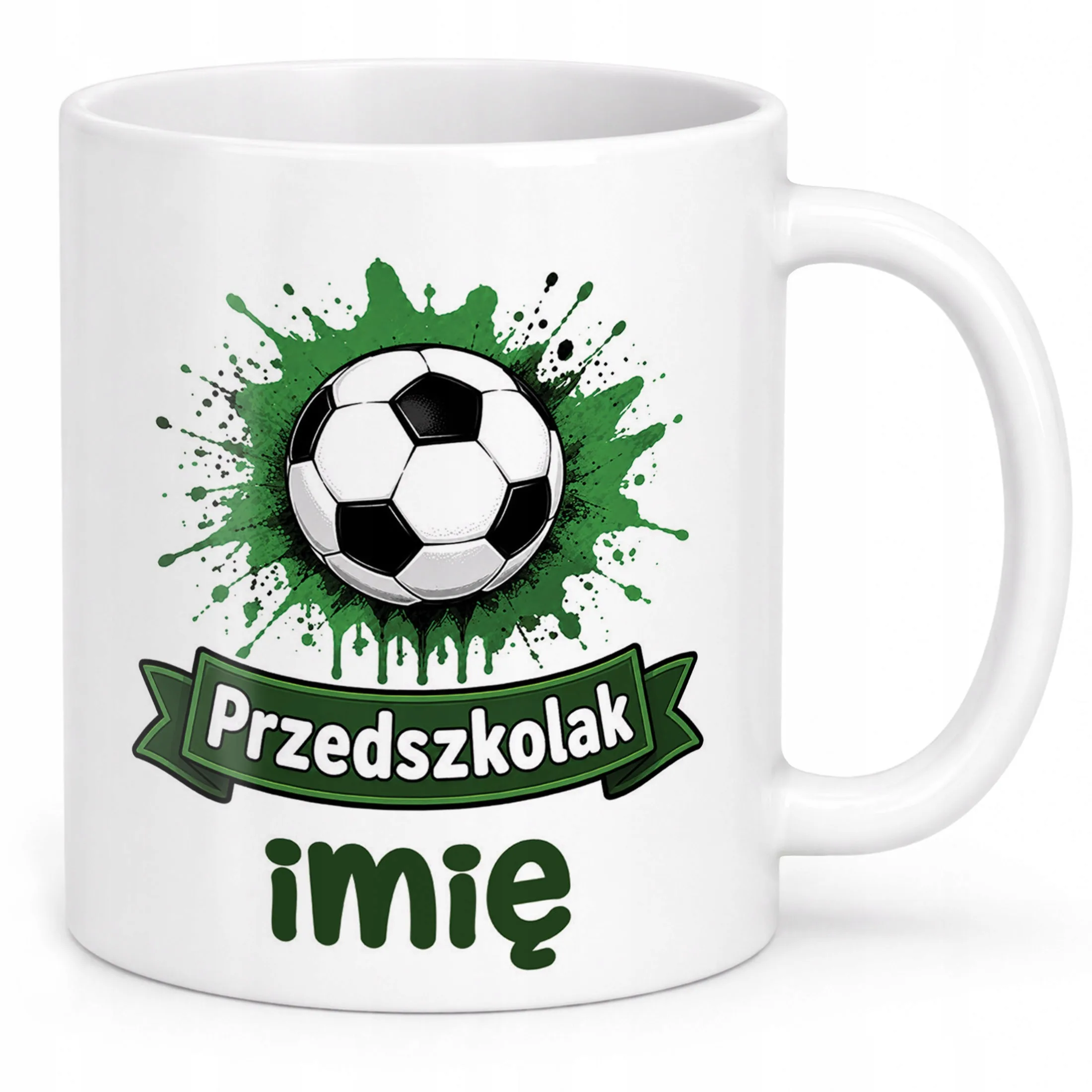Biały Kubek z nadrukiem personalizowany Przedszkolak Szkoła Dla Dzieci