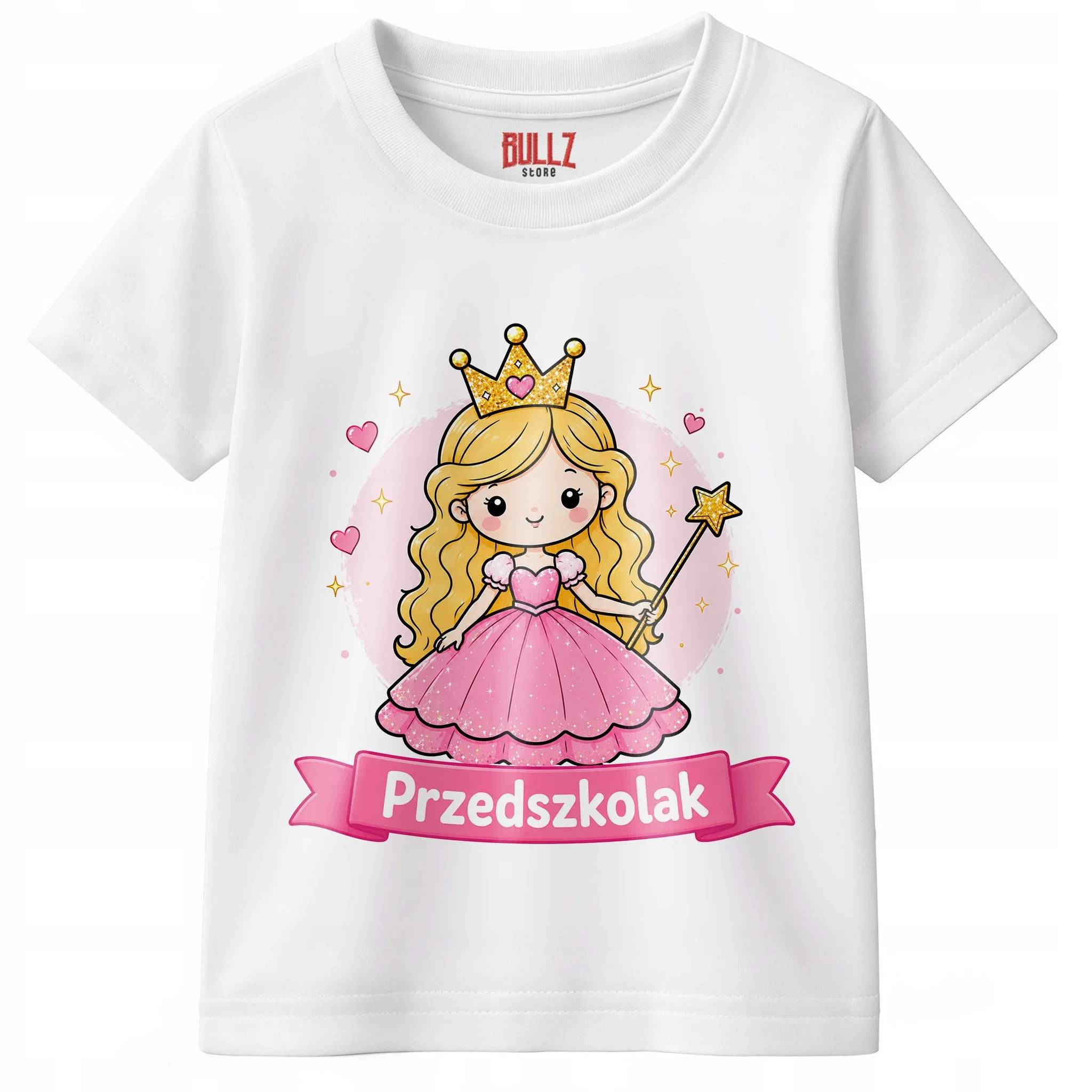 Koszulka Dziecięca Biała Z Nadrukiem Przedszkolak Dla Dzieci Prezent r. 116