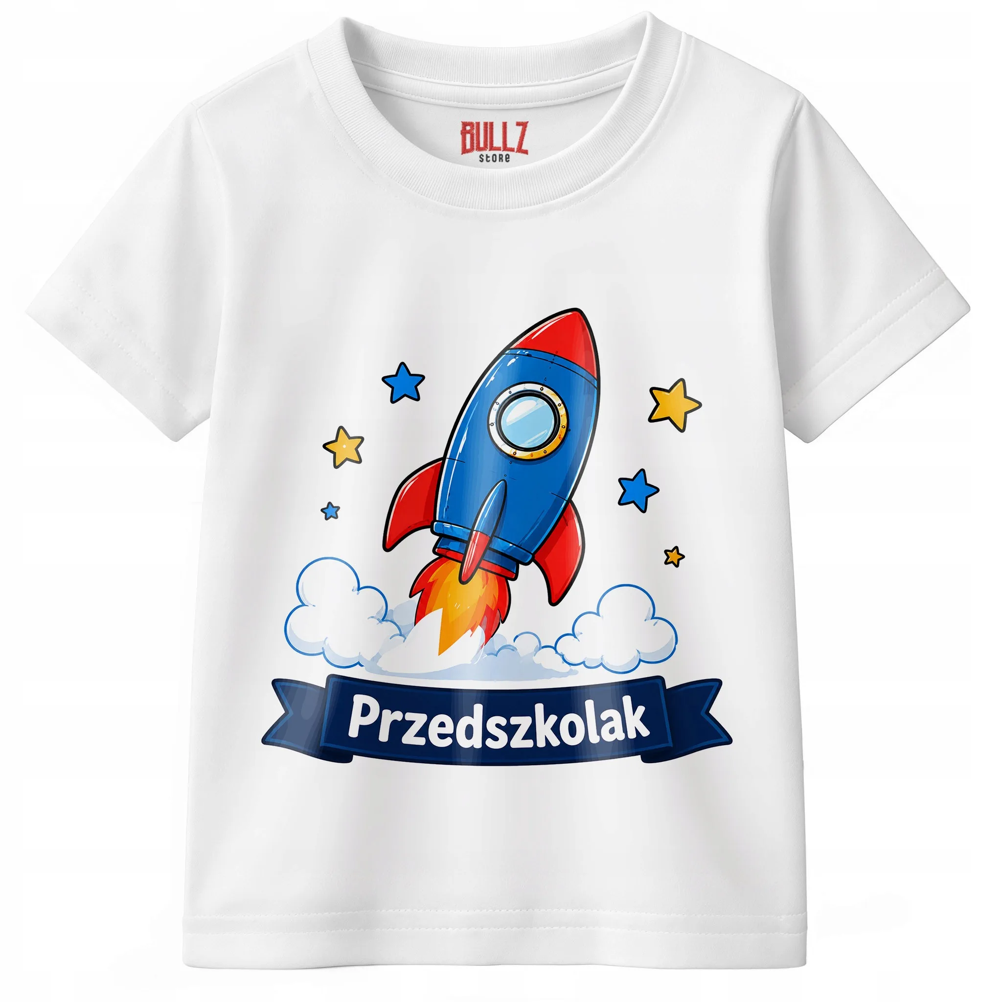 Koszulka Dziecięca Biała Z Nadrukiem Przedszkolak Dla Dzieci Prezent r. 116