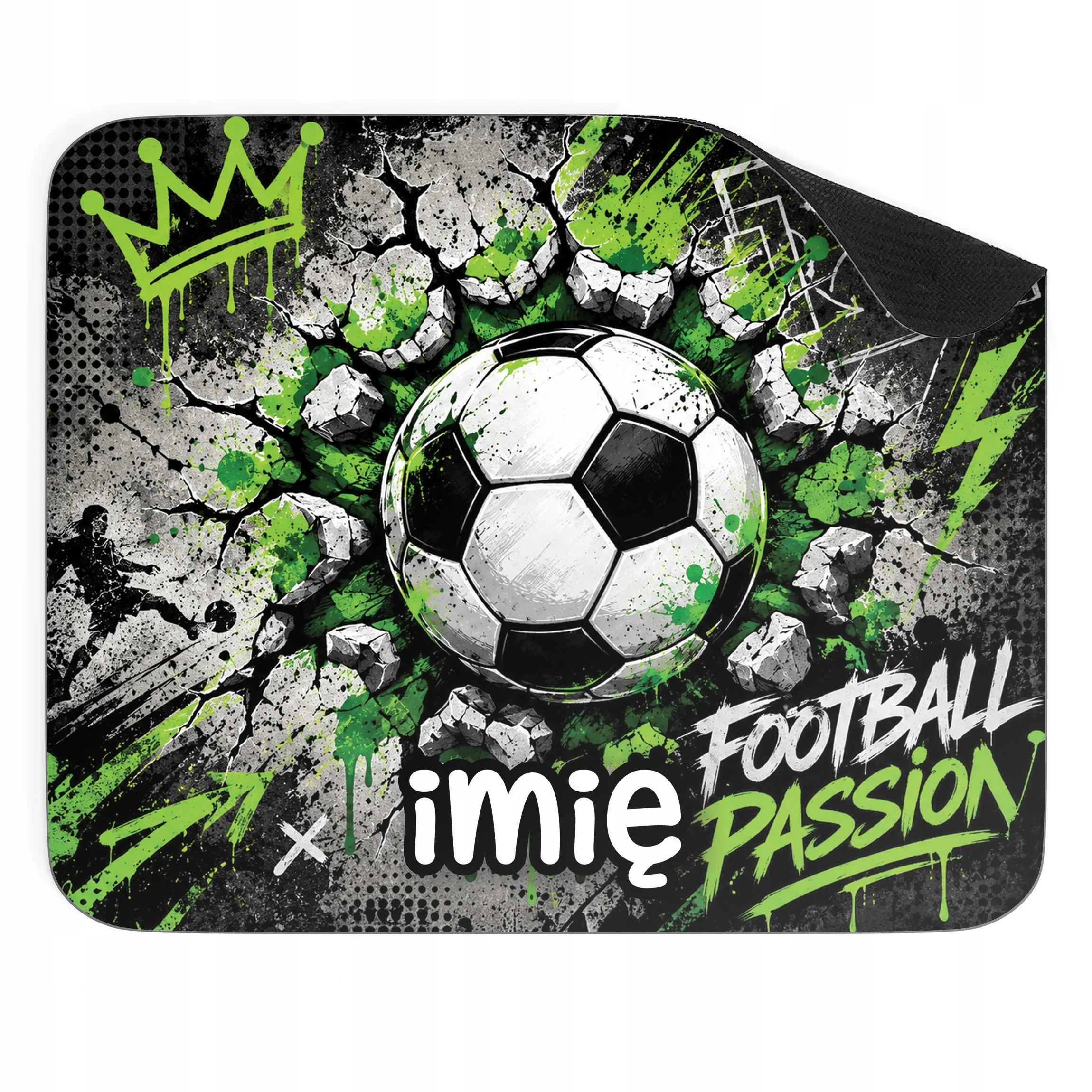 Podkładka pod mysz personalizowana z nadrukiem Piłka nożna dla graczy