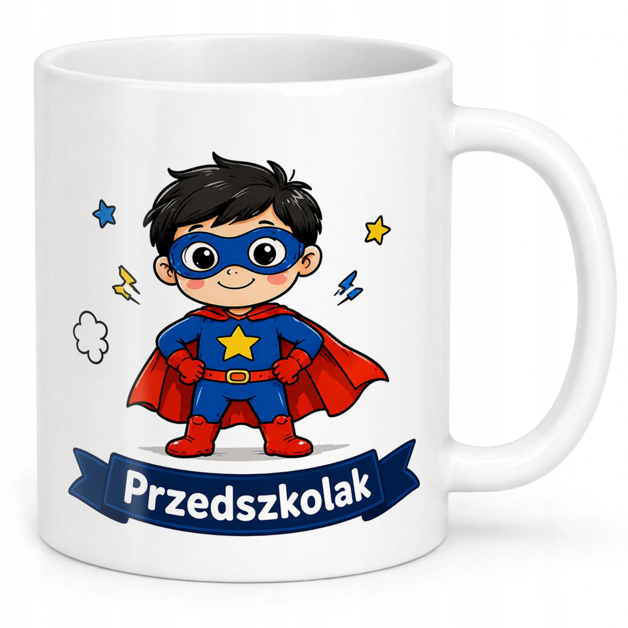 Biały Kubek z nadrukiem Przedszkolak Szkoła Dla Dzieci Prezent