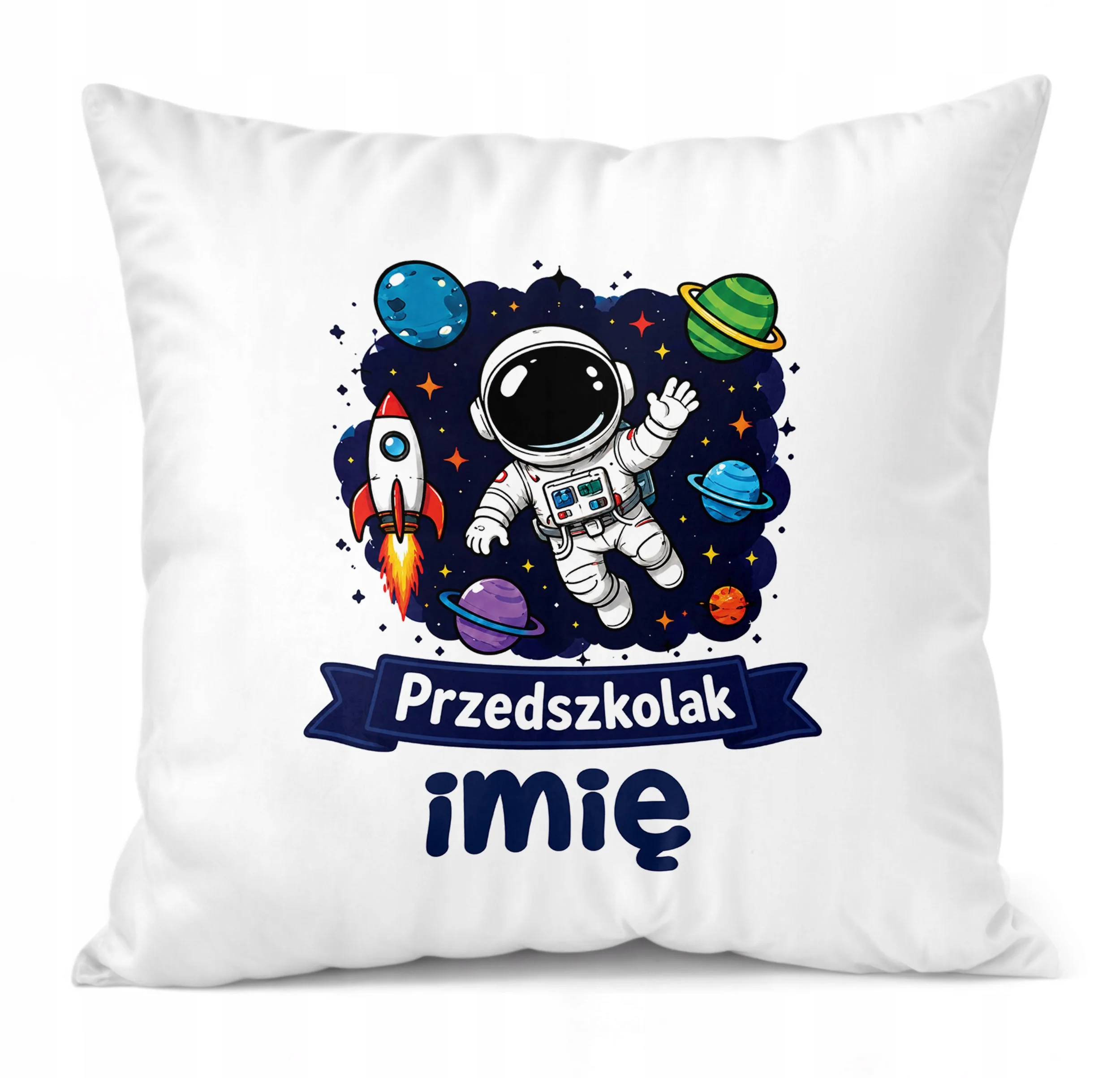 Poduszka Jasiek Personalizowana z nadrukiem 38x38cm Przedszkolak Prezent