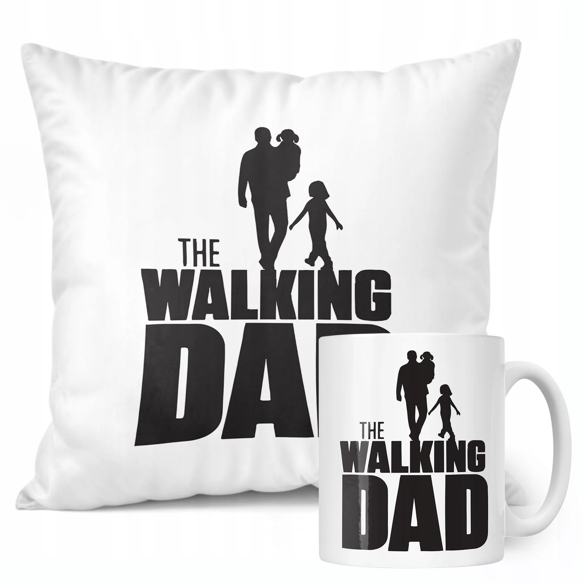 Zestaw Kubek + Poduszka Dzień Ojca Dla Taty The Walking Dad Prezent