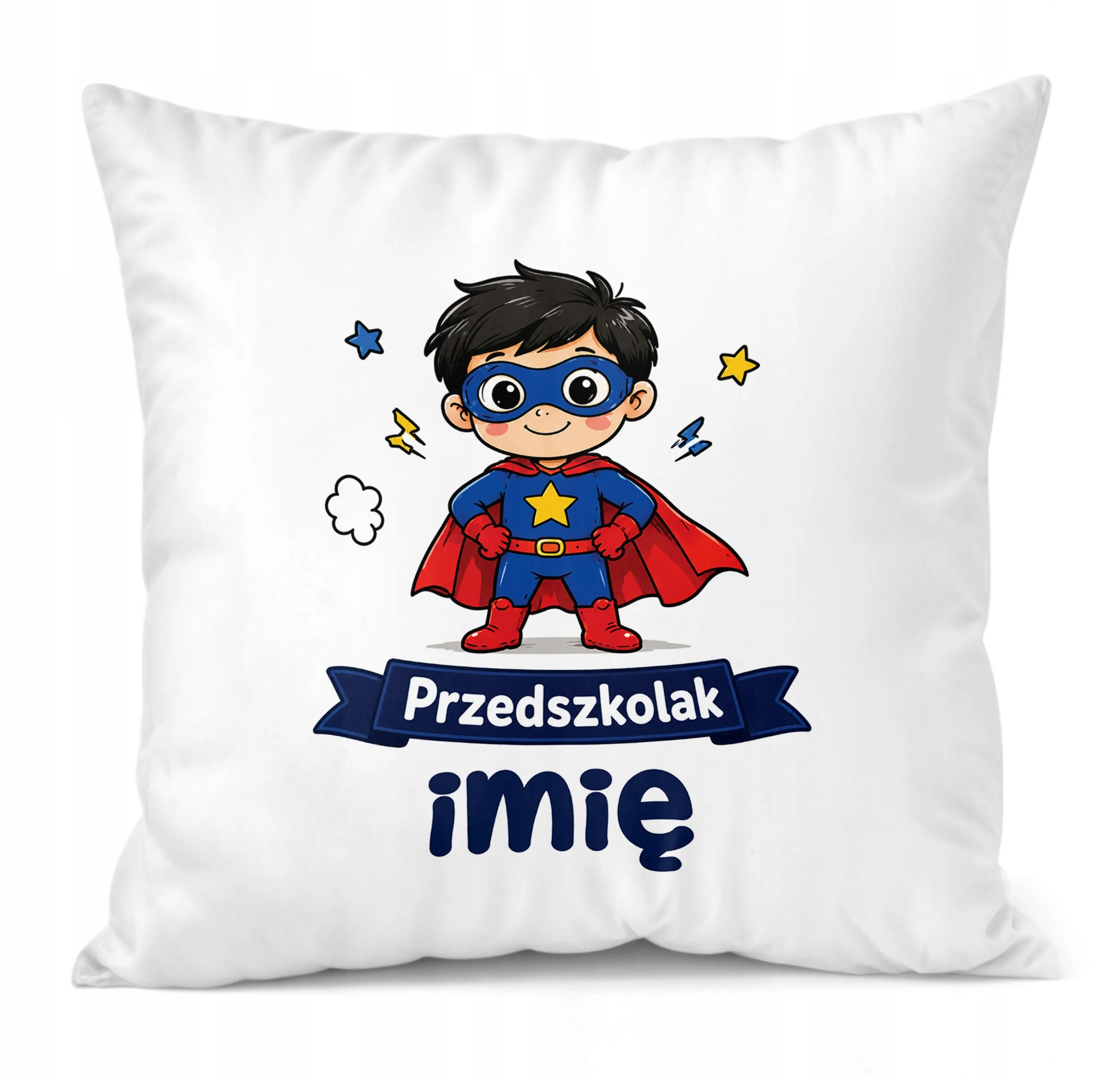 Poduszka Jasiek Personalizowana z nadrukiem 38x38cm Przedszkolak Prezent