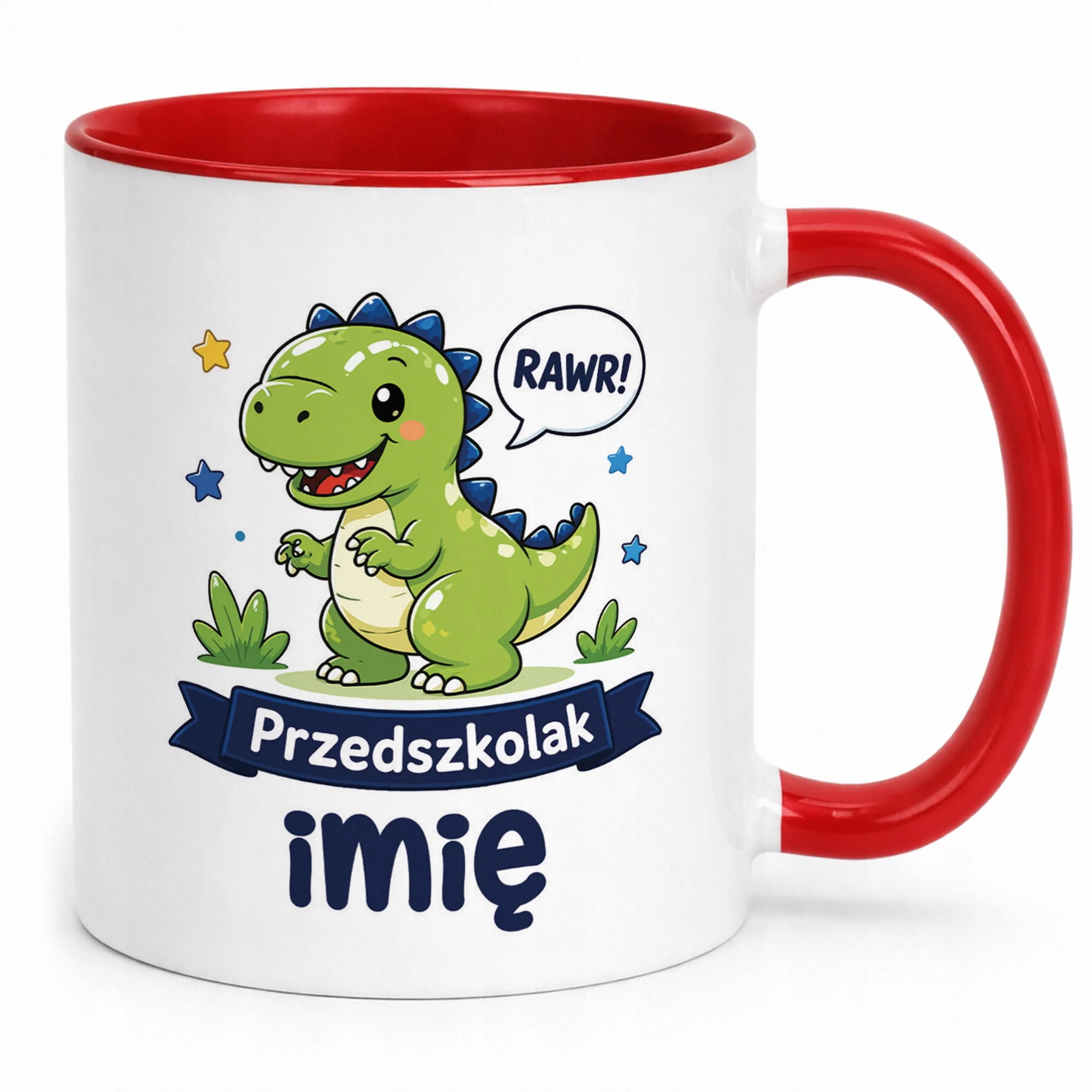 Kubek Czerwony z nadrukiem personalizowany Przedszkolak Szkoła Dla Dzieci