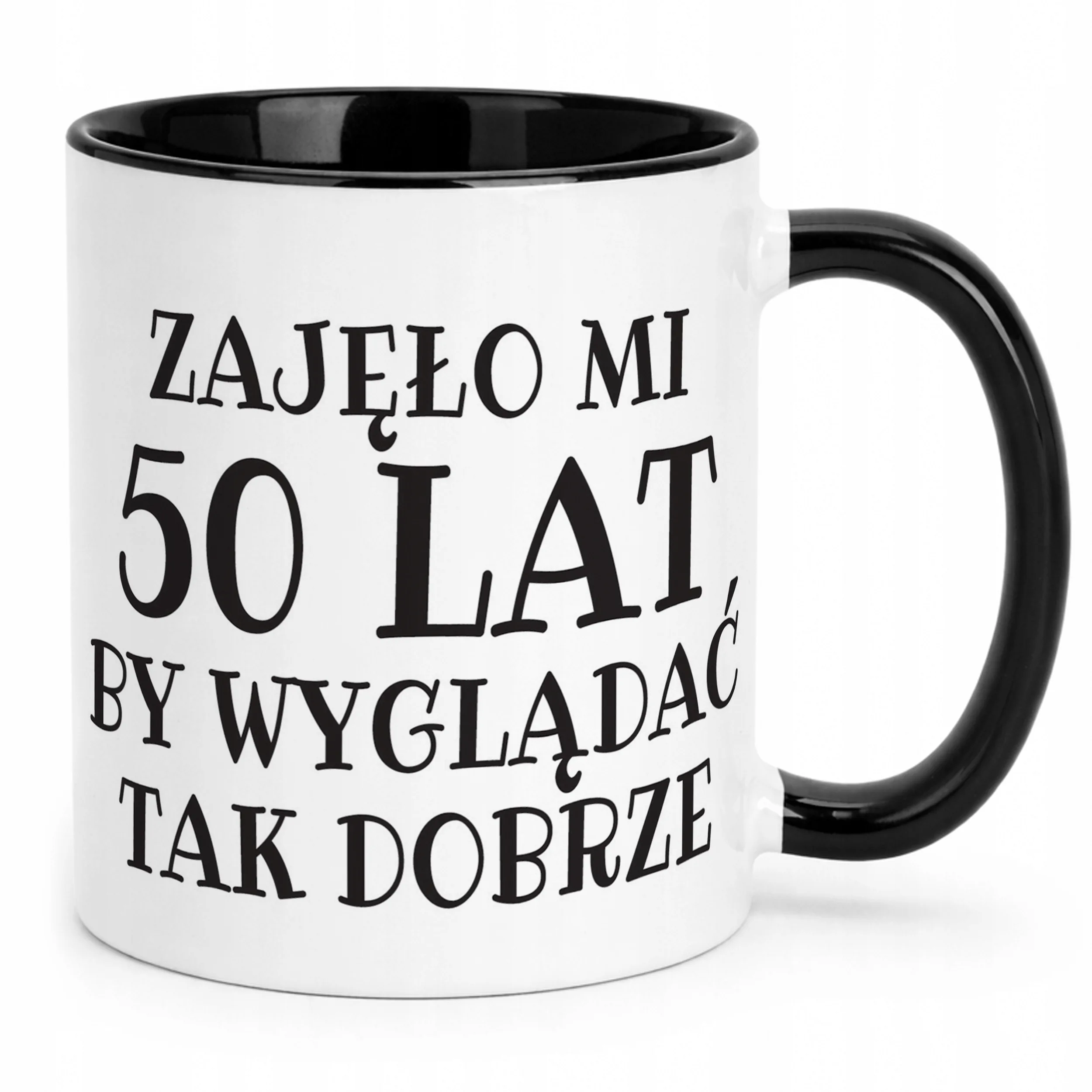 Kubek Czarny Zajęło Mi 50 Lat Na Urodziny Prezent Upominek