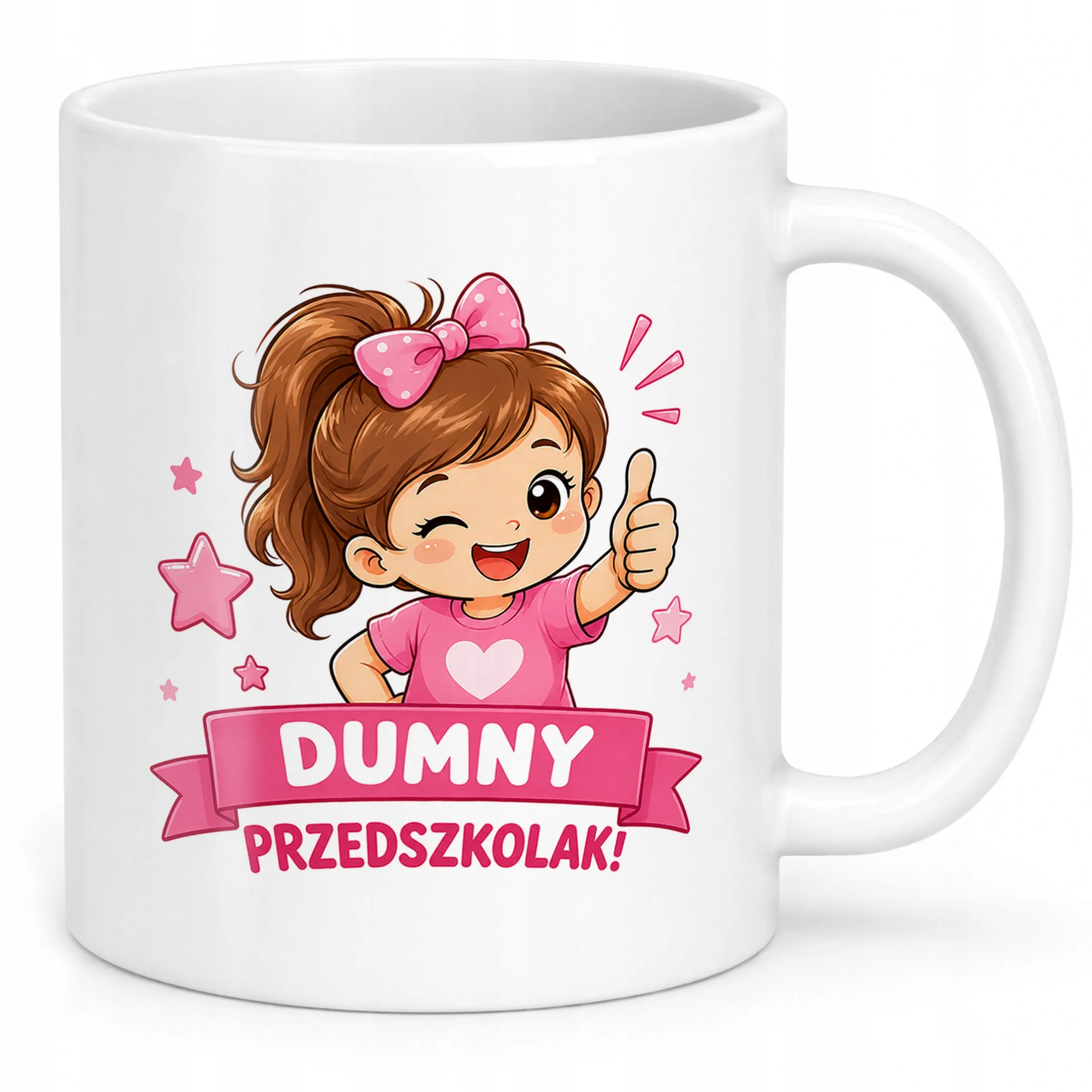 Biały Kubek z nadrukiem Przedszkolak Szkoła Dla Dzieci Prezent