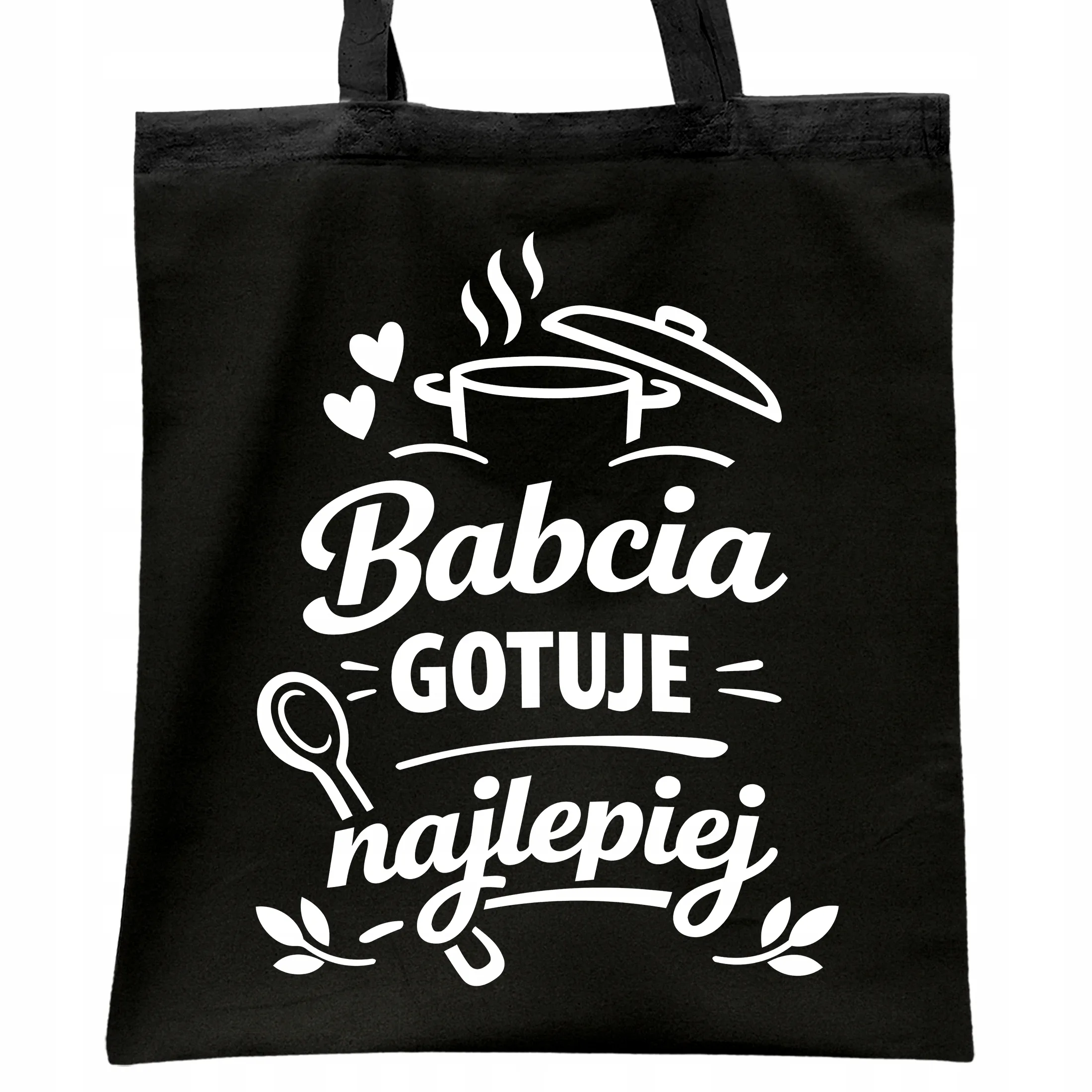 Torba bawełniana czarna Dzień Babci Prezent Upominek