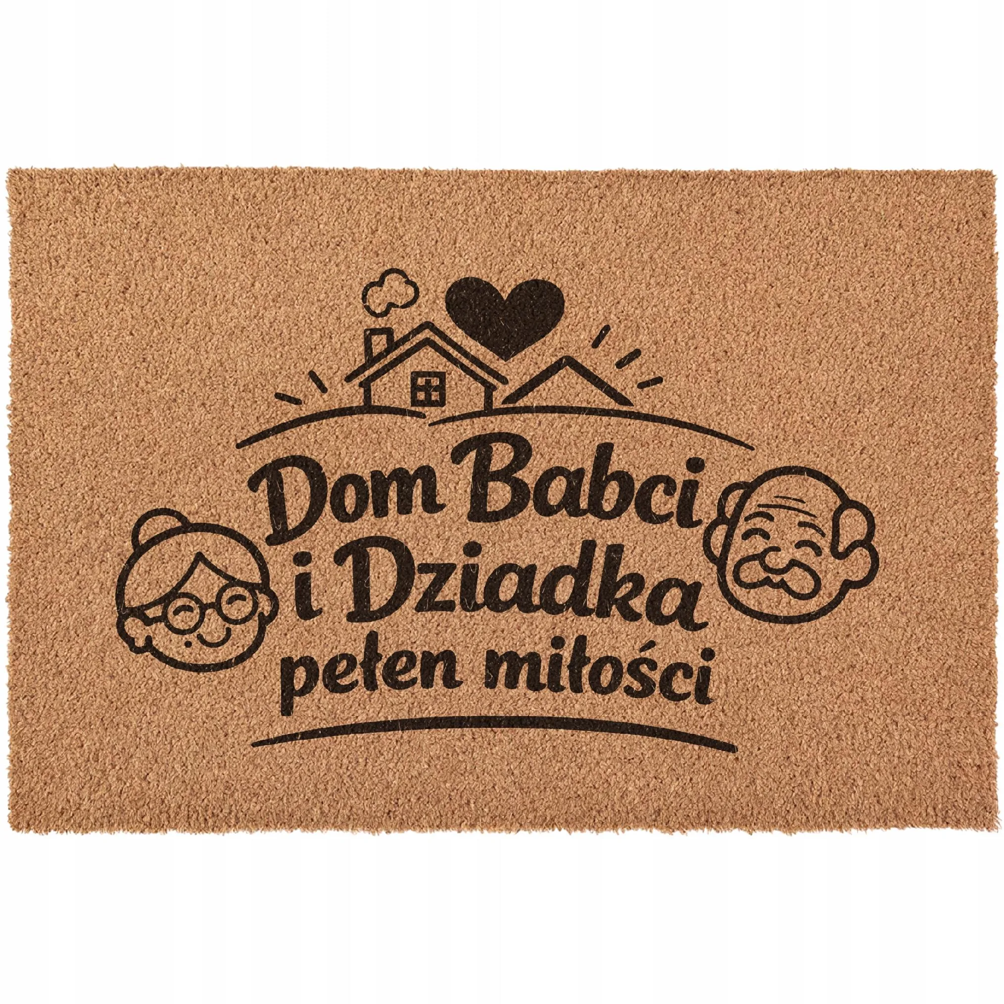 Wycieraczka Dzień Babci Dziadka Na Prezent pod drzwi kokosowa 60x40