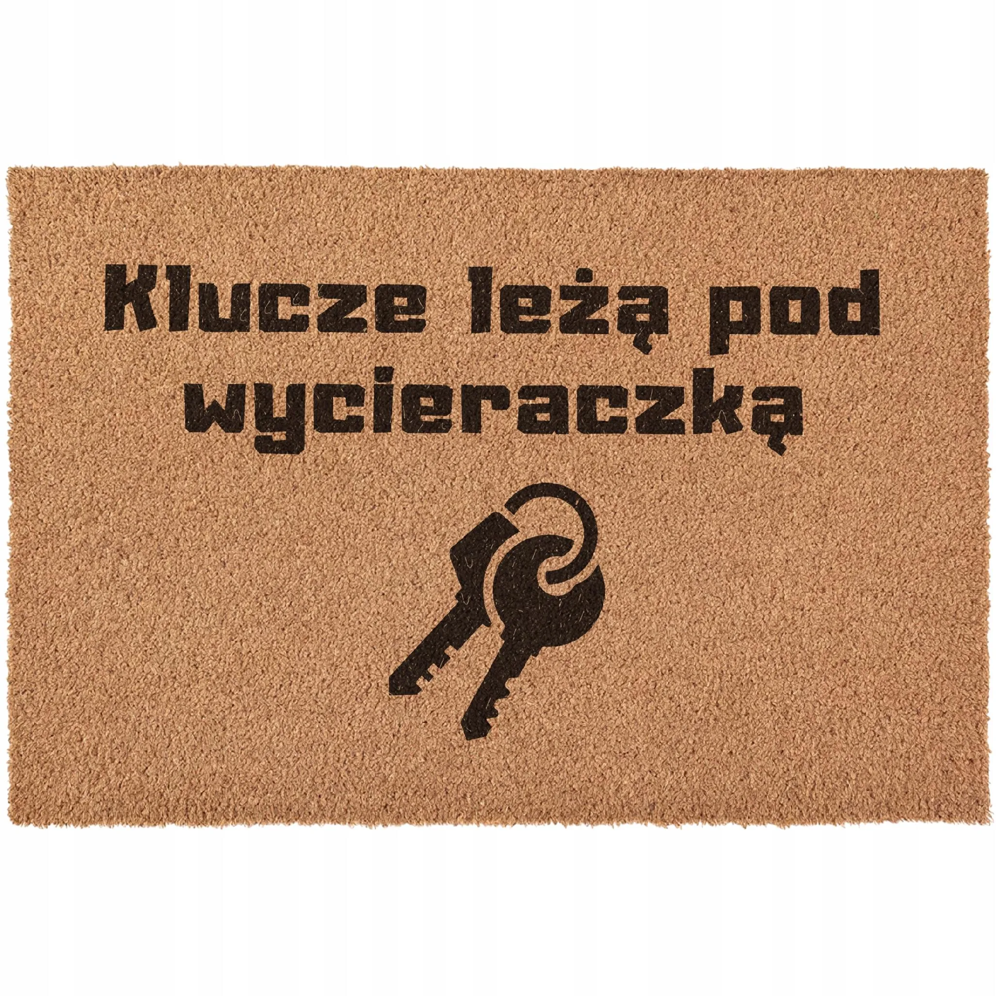 Wycieraczka KLUCZE pod wycieraczką Na Prezent pod drzwi kokosowa 60×40