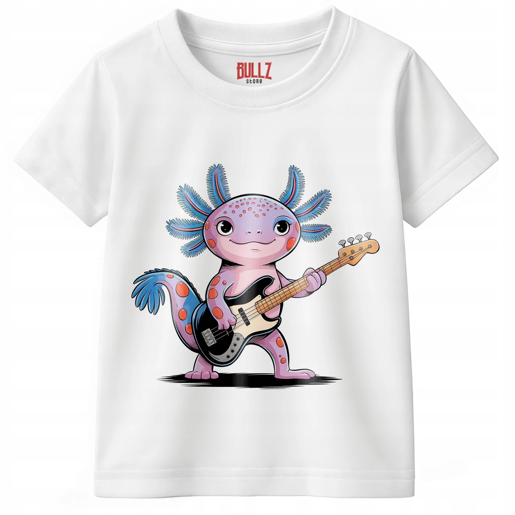 Koszulka dziecięca biała Aksolotl Axolotl Słodki Różowy Trend r. 116