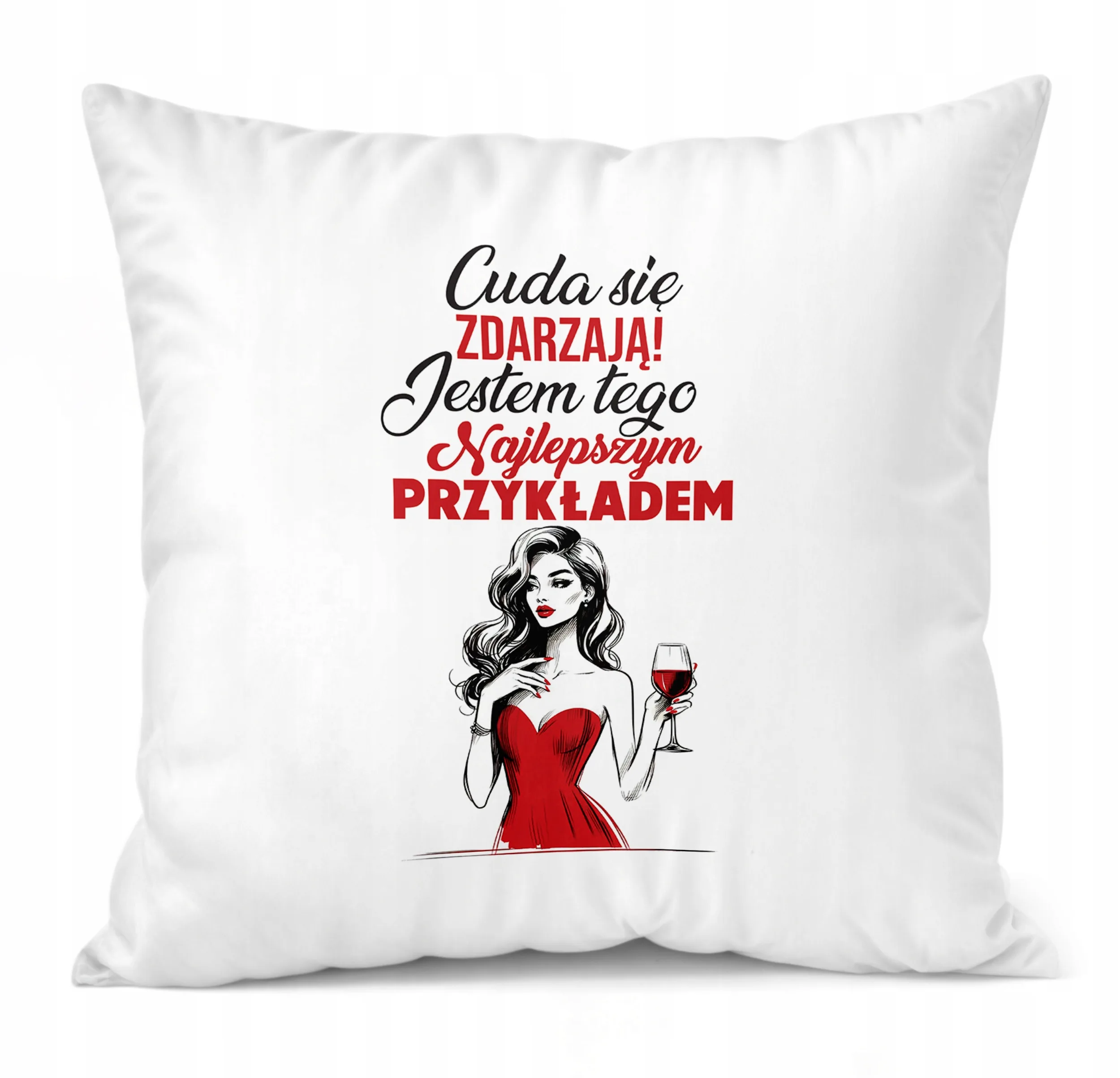 Poduszka 38x38cm Dzień Kobiet Prezent Dla Kobiety Cuda się zdarzają