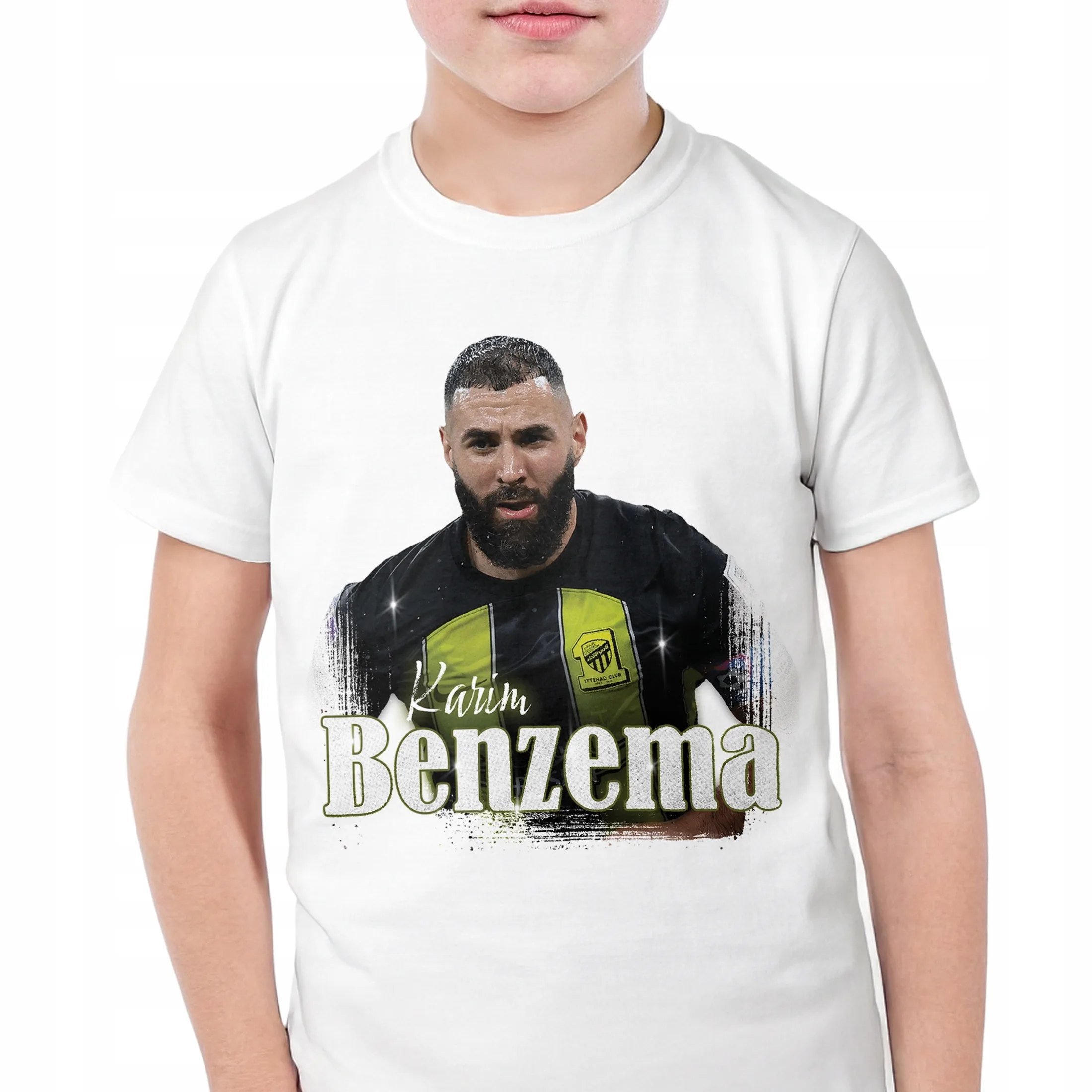 Koszulka biała dziecięca Karim Benzema dla kibiców Al-Ittihad r. 128