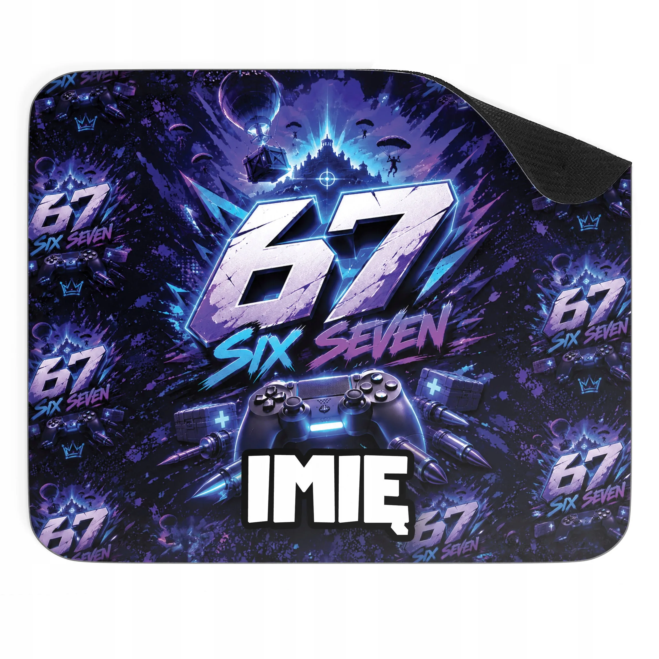 Podkładka pod mysz personalizowana z nadrukiem gry 67 Six Seven dla graczy