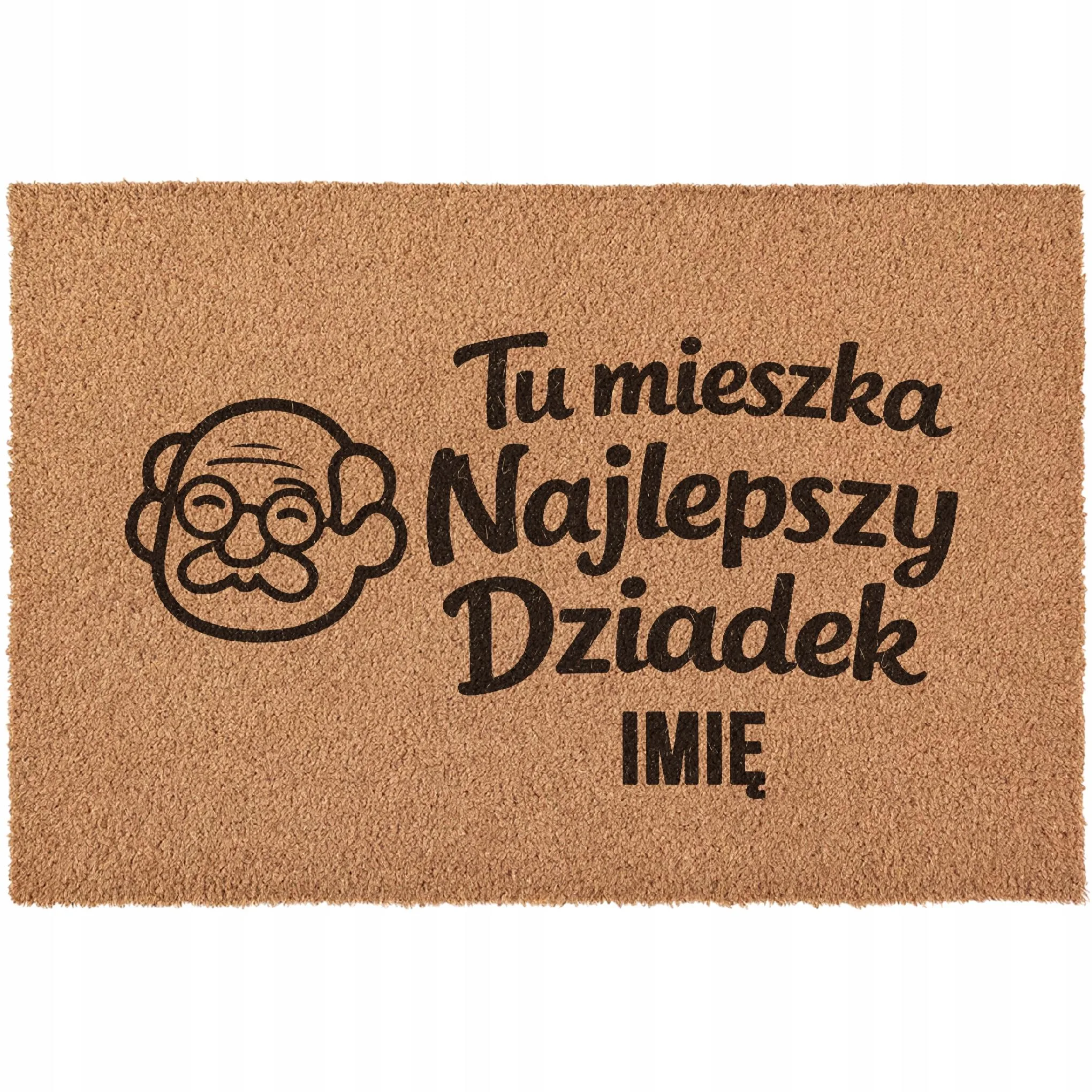 Wycieraczka Personalizowana Dzień Dziadka Na Prezent kokosowa 60x40