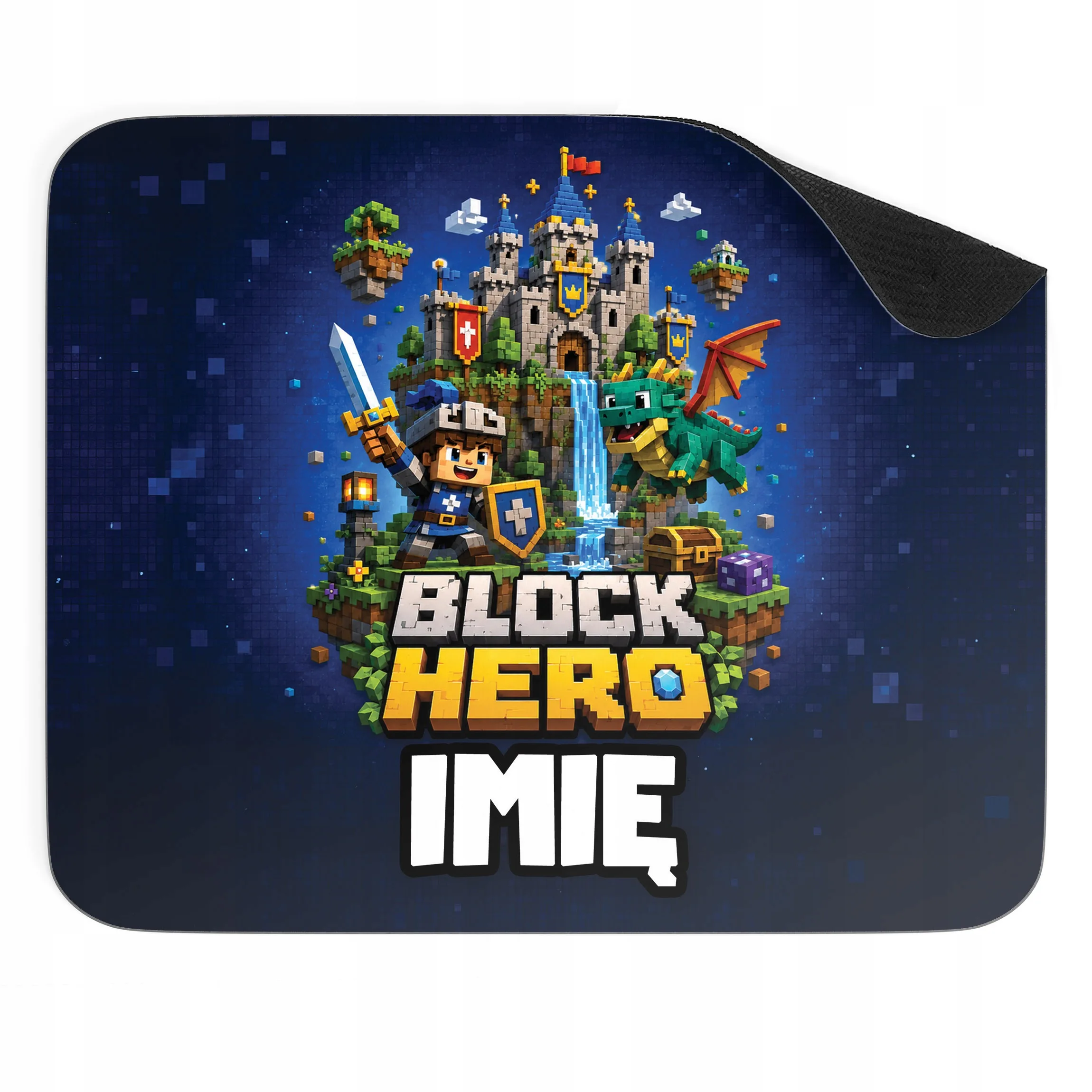 Podkładka pod mysz personalizowana z nadrukiem gry Block Hero dla graczy