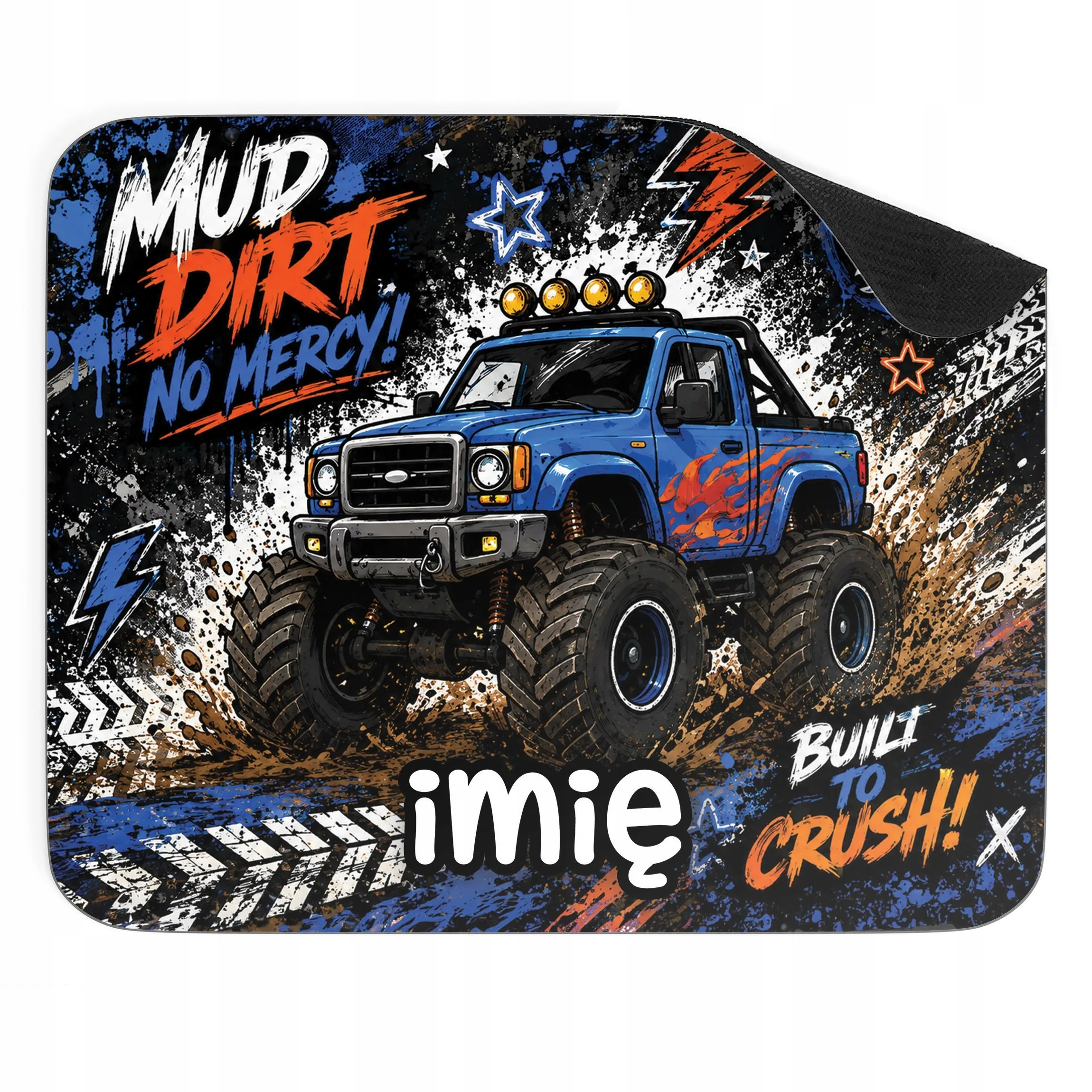 Podkładka pod mysz personalizowana z nadrukiem Monster Truck dla graczy