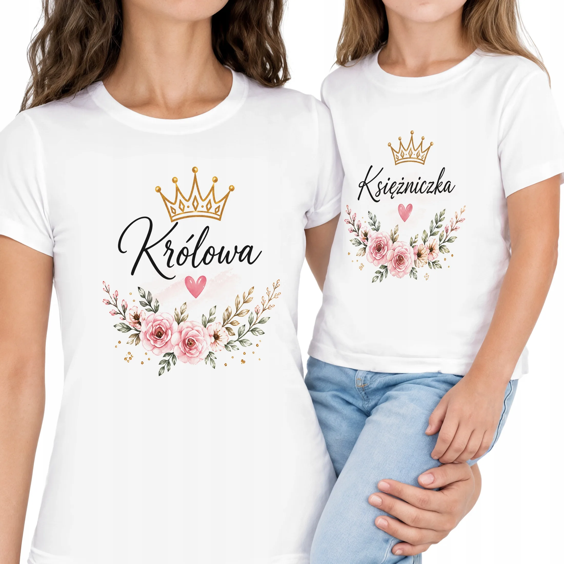 Zestaw t-shirtów dla mamy i córki prezent na Dzień Matki komplet rodzinny