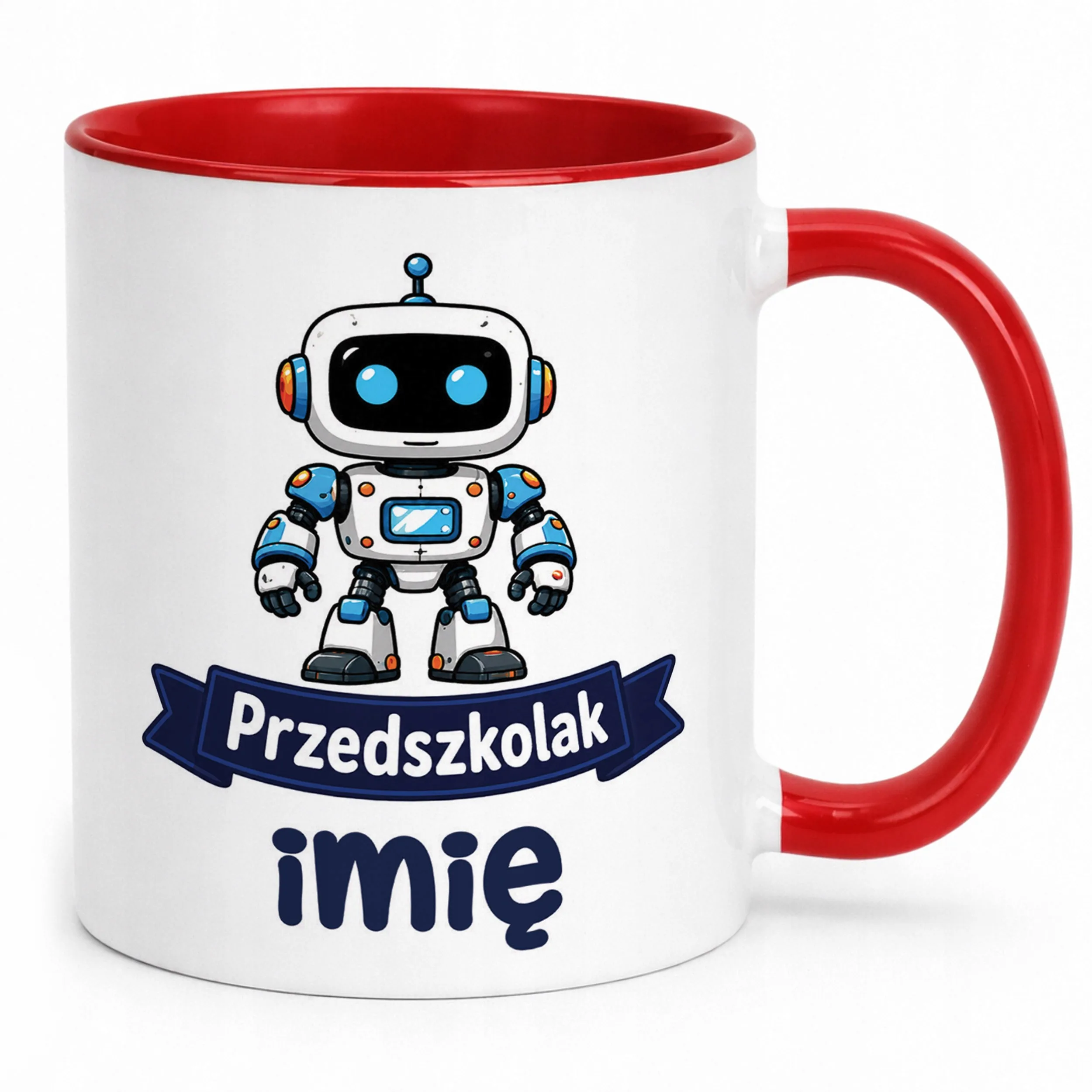 Kubek Czerwony z nadrukiem personalizowany Przedszkolak Szkoła Dla Dzieci