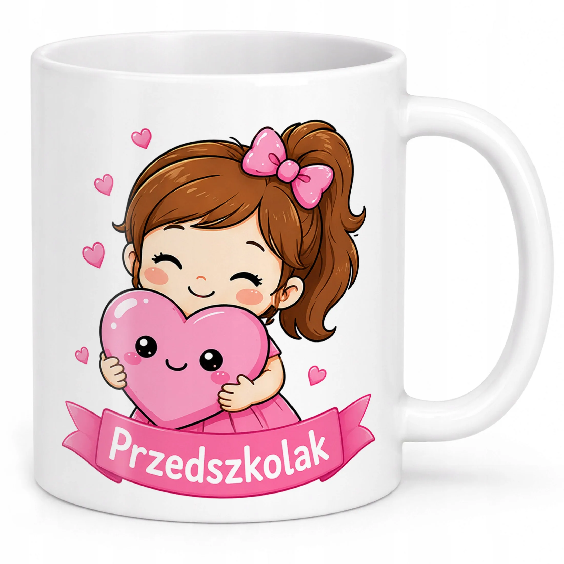 Biały Kubek z nadrukiem Przedszkolak Szkoła Dla Dzieci Prezent