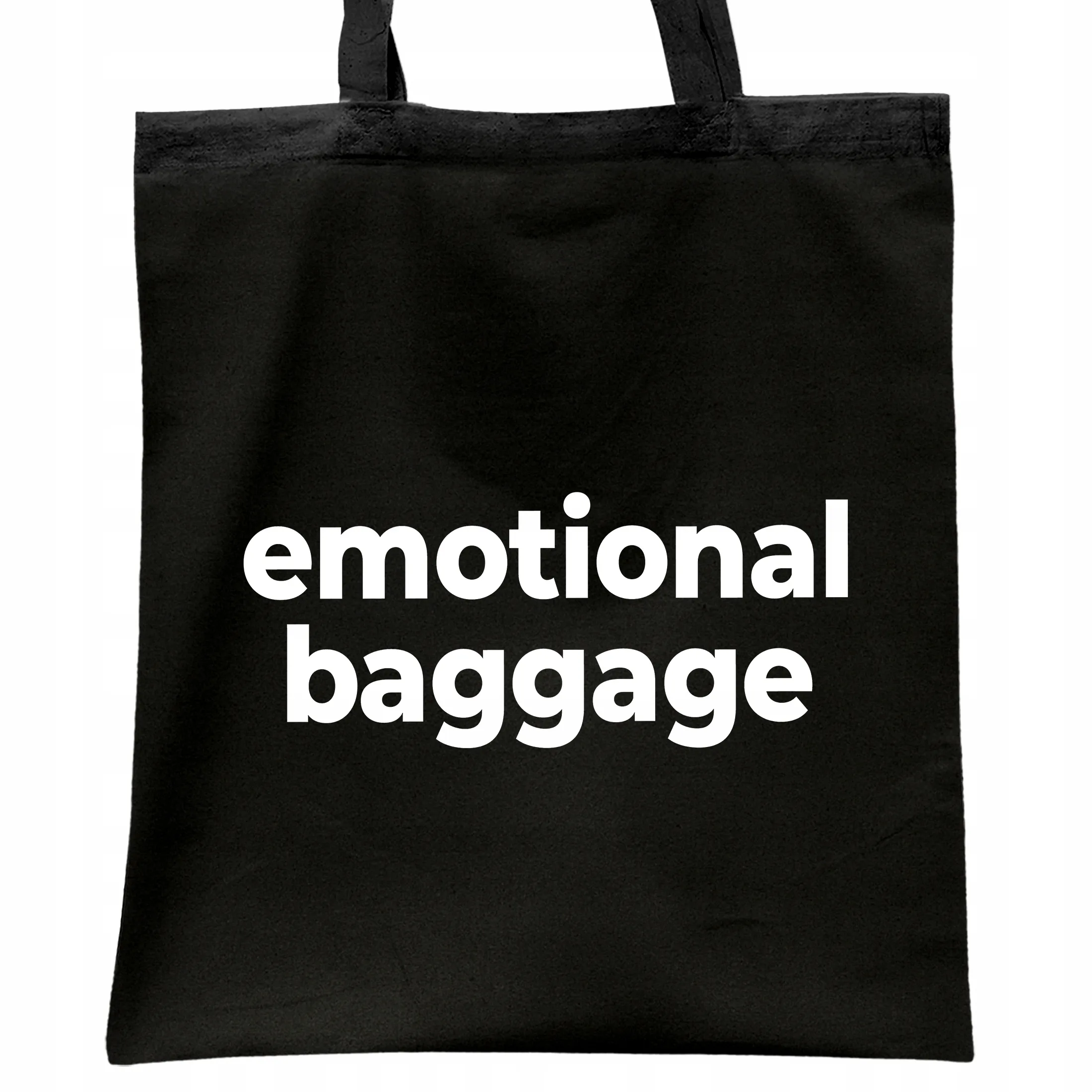 Torba bawełniana czarna na zakupy Emotional Baggage